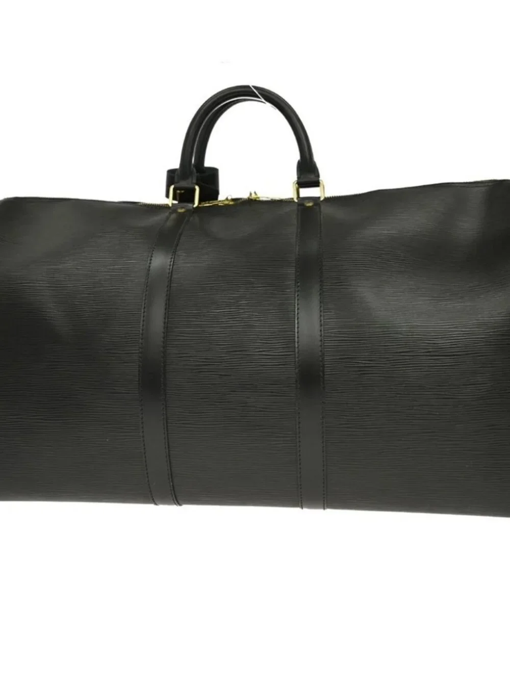 LOUIS VUITTON BLACK EPI KEEPALL 55 HANDBAG